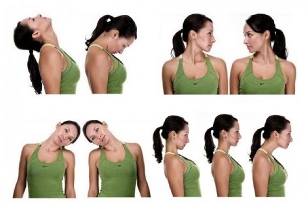 Динамические упражнения для разминки шеи