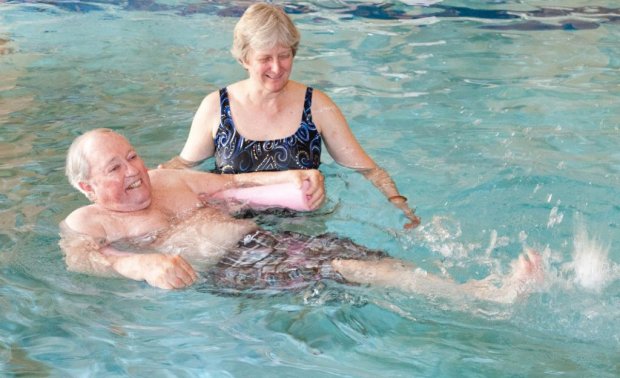 Упражнения в бассейне для позвоночника и спины
